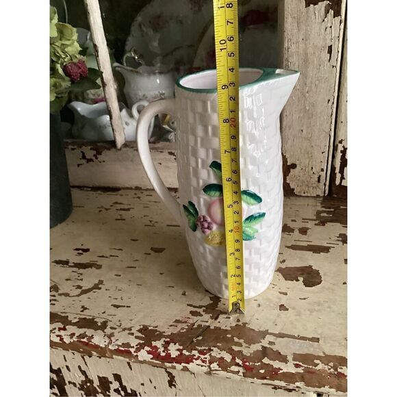 Vintage Mid-Century MCM Ceramic Pitcher and 5 Glasses Set Japan - Picture 11 of 12